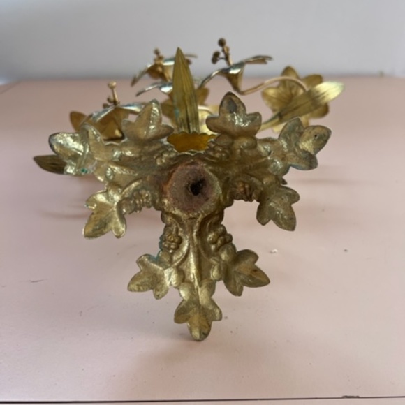 19th Century French Guilt-Brass Church Candelabra - Picture 5 of 5